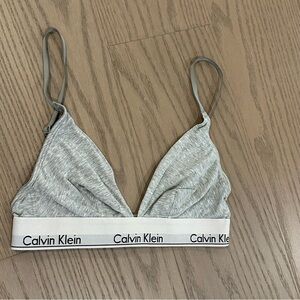 Calvin Klein Light Gray Triangle Bralette